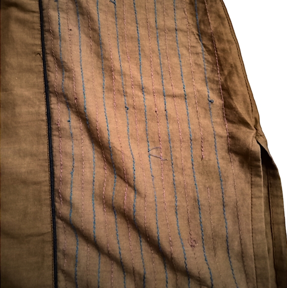 100% Cotton Embroidered Brown Multi Indian Style Tunic | XXL SEE MEASUREMENTS - Picture 6 of 8